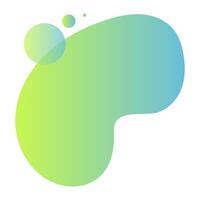 Liquid Abstact Shape Element with Gradation Color vector