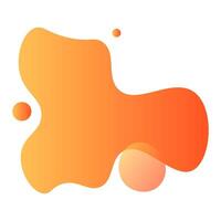 Liquid Abstact Shape Element with Gradation Color vector