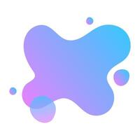 Liquid Abstact Shape Element with Gradation Color vector