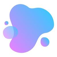 Liquid Abstact Shape Element with Gradation Color vector