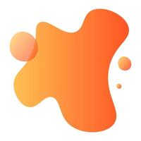 Liquid Abstact Shape Element with Gradation Color vector