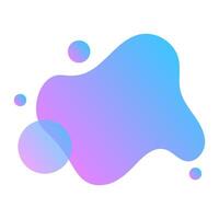 Liquid Abstact Shape Element with Gradation Color vector