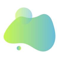 Liquid Abstact Shape Element with Gradation Color vector