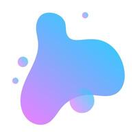 Liquid Abstact Shape Element with Gradation Color vector