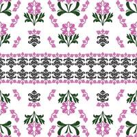 floral design seamless pattern with geometric ethnic vector