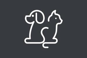 dog and cat design with a modern concept vector