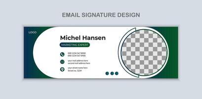 Professional Email Signature Design Template vector