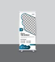Modern Unique Roll up Design vector
