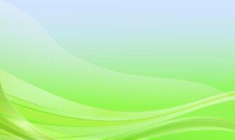 Abstract liquid smooth line wavy motion soft green background. vector