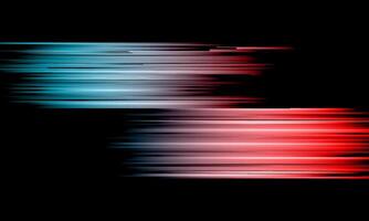 colorful stripe horizontal lines light on black background. vector