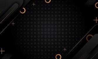 luxury dark abstract halftone stripes background with shiny golden circle. vector
