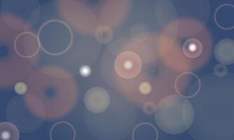 blurry bokeh circles against dark background. smooth color circles. vector