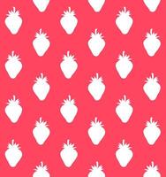 Seamless pattern of sketch strawberry vector