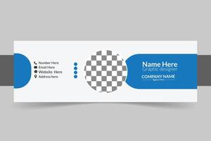 corporate email signature design template vector