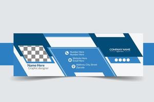 corporate email signature design template vector