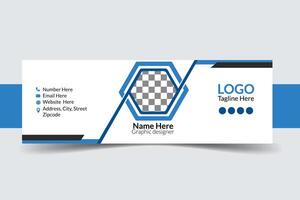 corporate email signature design template vector