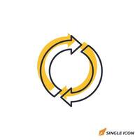 Refresh icon illustration. Refresh symbol isolated on white background. vector