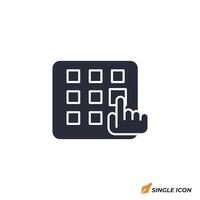 Menu icon illustration. Menu symbol isolated on white background. vector