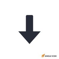 Down Arrow icon illustration. Down Arrow symbol isolated on white background. vector