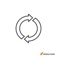 Refresh icon illustration. Refresh symbol isolated on white background. vector