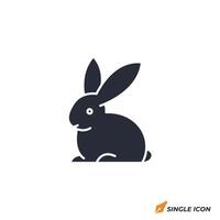 rabbit icon illustration. rabbit symbol isolated on white background vector