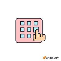 Menu icon illustration. Menu symbol isolated on white background. vector