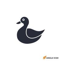 duck icon illustration. duck symbol isolated on white background vector