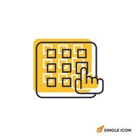 Menu icon illustration. Menu symbol isolated on white background. vector