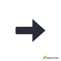 Right Arrow icon illustration. Right Arrow symbol isolated on white background. vector