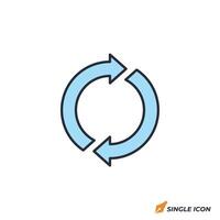 Refresh icon illustration. Refresh symbol isolated on white background. vector