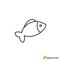 Salmon icon illustration. Salmon symbol isolated on white background vector