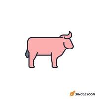 beef icon illustration. beef symbol isolated on white background vector