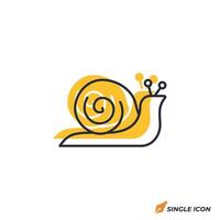 Snail icon illustration. Snail symbol isolated on white background vector
