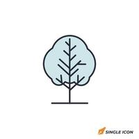 Tree icon illustration. Tree symbol isolated on white background. vector