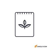 Seed Packet icon illustration. Seed Packet symbol isolated on white background vector
