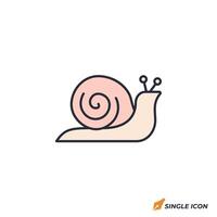 Snail icon illustration. Snail symbol isolated on white background vector