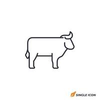 beef icon illustration. beef symbol isolated on white background vector