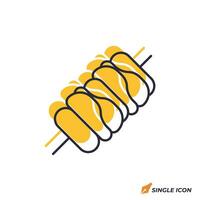 Kebab icon illustration. Kebab symbol isolated on white background vector
