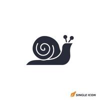 Snail icon illustration. Snail symbol isolated on white background vector