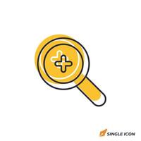 Zoom In icon illustration. Zoom In symbol isolated on white background. vector