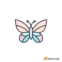 Butterfly icon illustration. Butterfly symbol isolated on white background vector