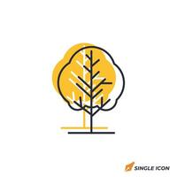 Tree icon illustration. Tree symbol isolated on white background. vector