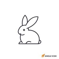 rabbit icon illustration. rabbit symbol isolated on white background vector