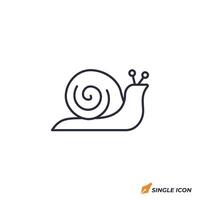 Snail icon illustration. Snail symbol isolated on white background vector