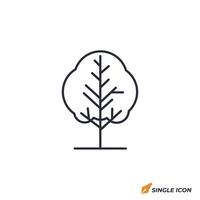 Tree icon illustration. Tree symbol isolated on white background. vector