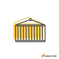 Shipping Container icon illustration. Shipping Container symbol isolated on white background vector