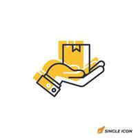 package icon illustration. package symbol isolated on white background. vector