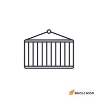 Shipping Container icon illustration. Shipping Container symbol isolated on white background vector