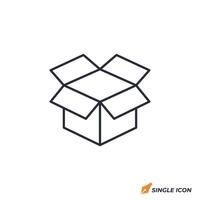 Open Package icon illustration. Open Package symbol isolated on white background vector