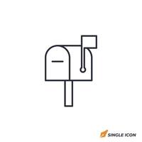 Mailbox icon illustration. Mailbox symbol isolated on white background vector